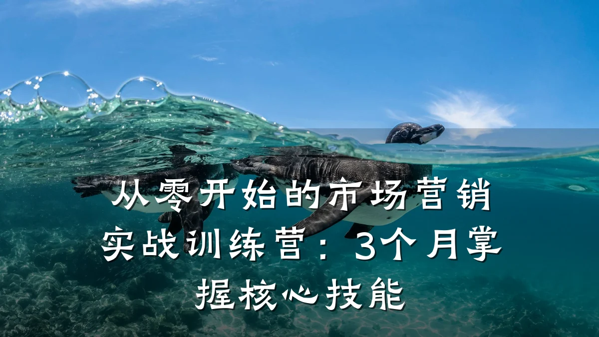 从零开始的市场营销实战训练营:3个月掌握核心技能