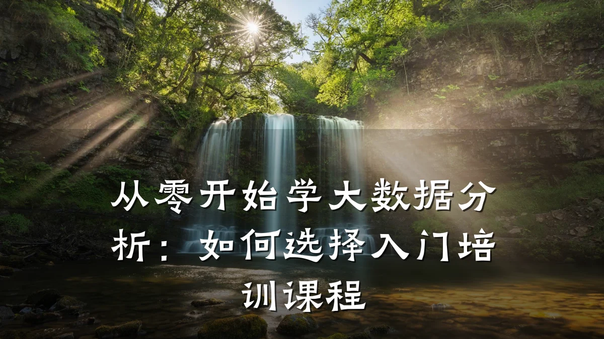 从零开始学大数据分析:如何选择入门培训课程