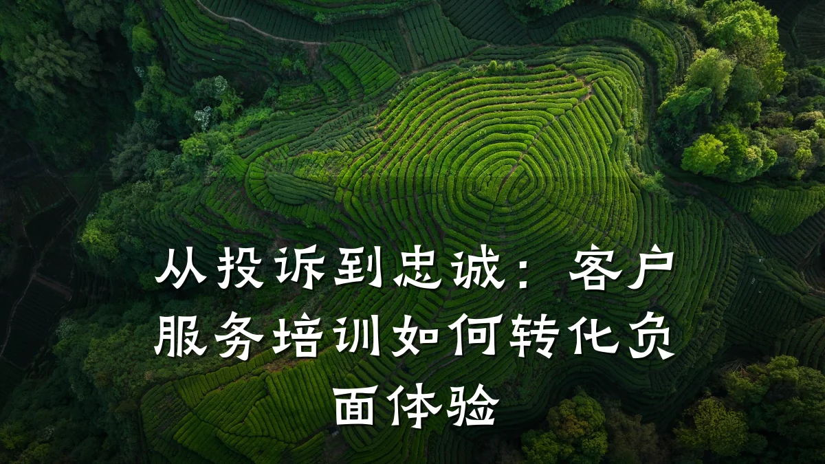 从投诉到忠诚:客户服务培训如何转化负面体验