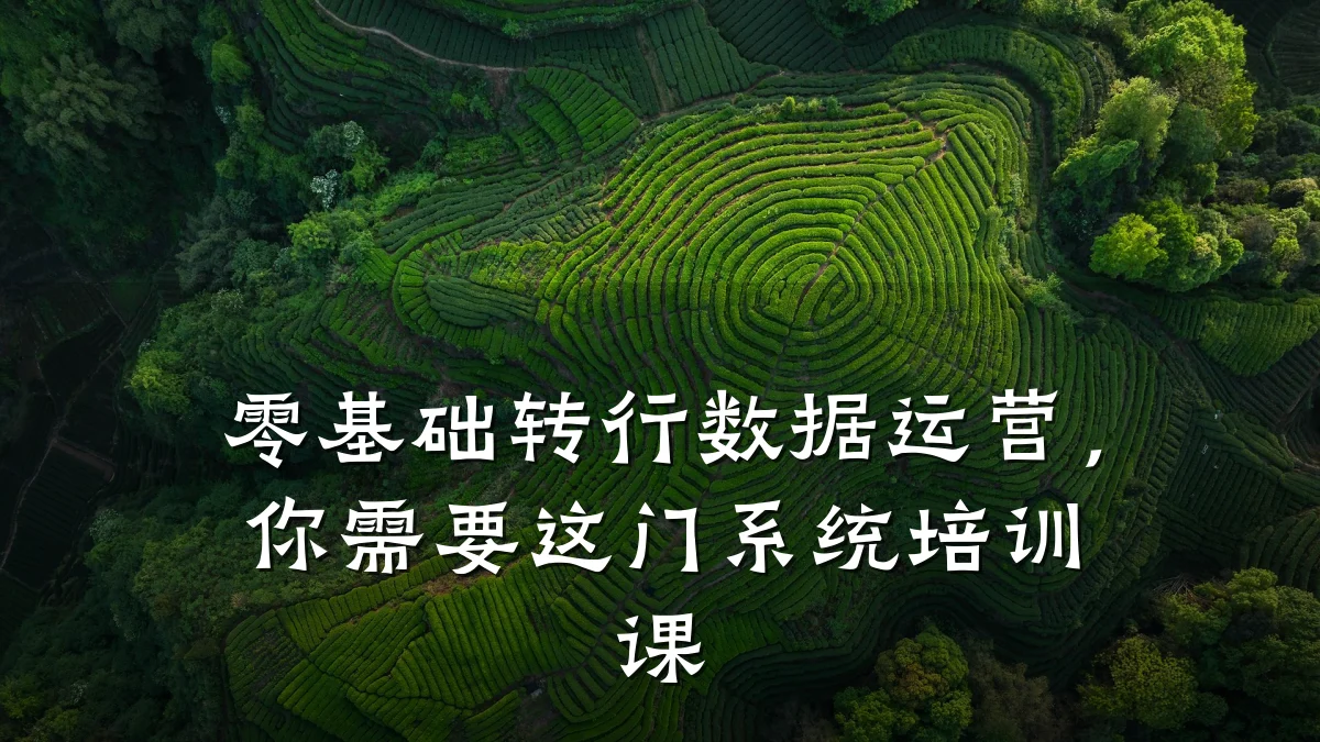 零基础转行数据运营,你需要这门系统培训课