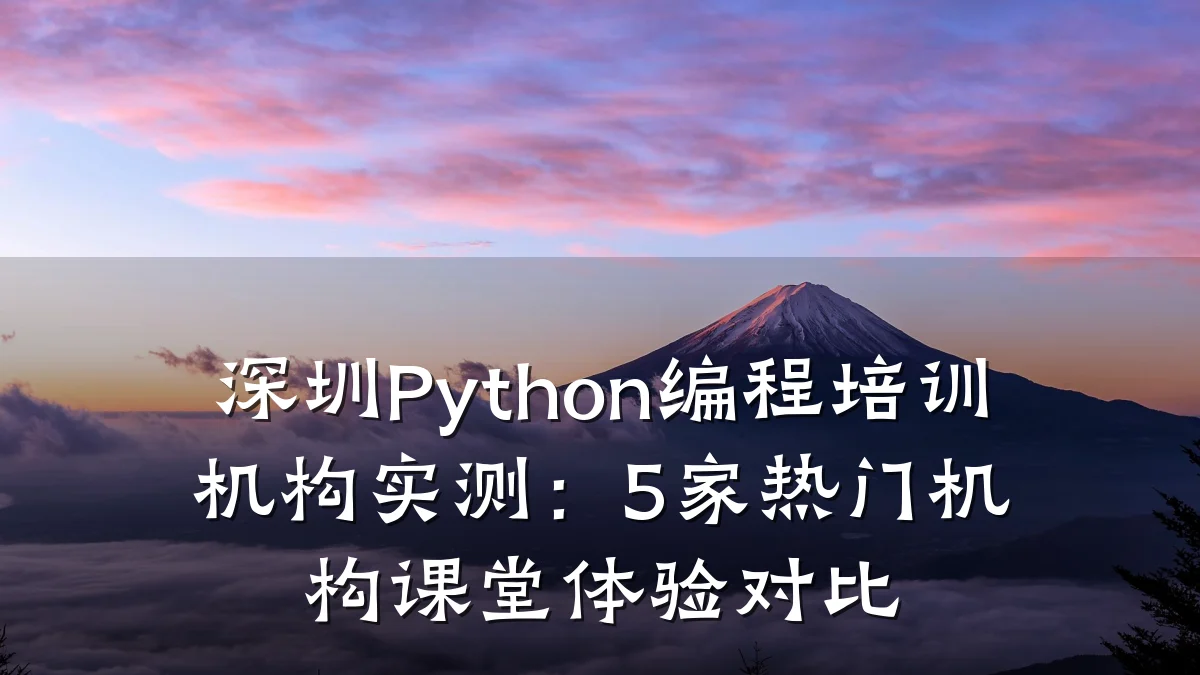 深圳Python编程培训机构实测:5家热门机构课堂体验对比