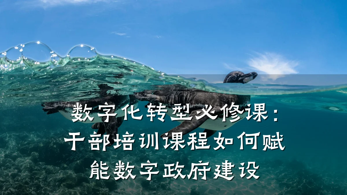 数字化转型必修课:干部培训课程如何赋能数字政府建设