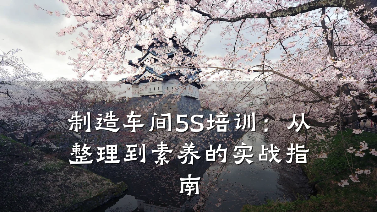 制造车间5S培训:从整理到素养的实战指南