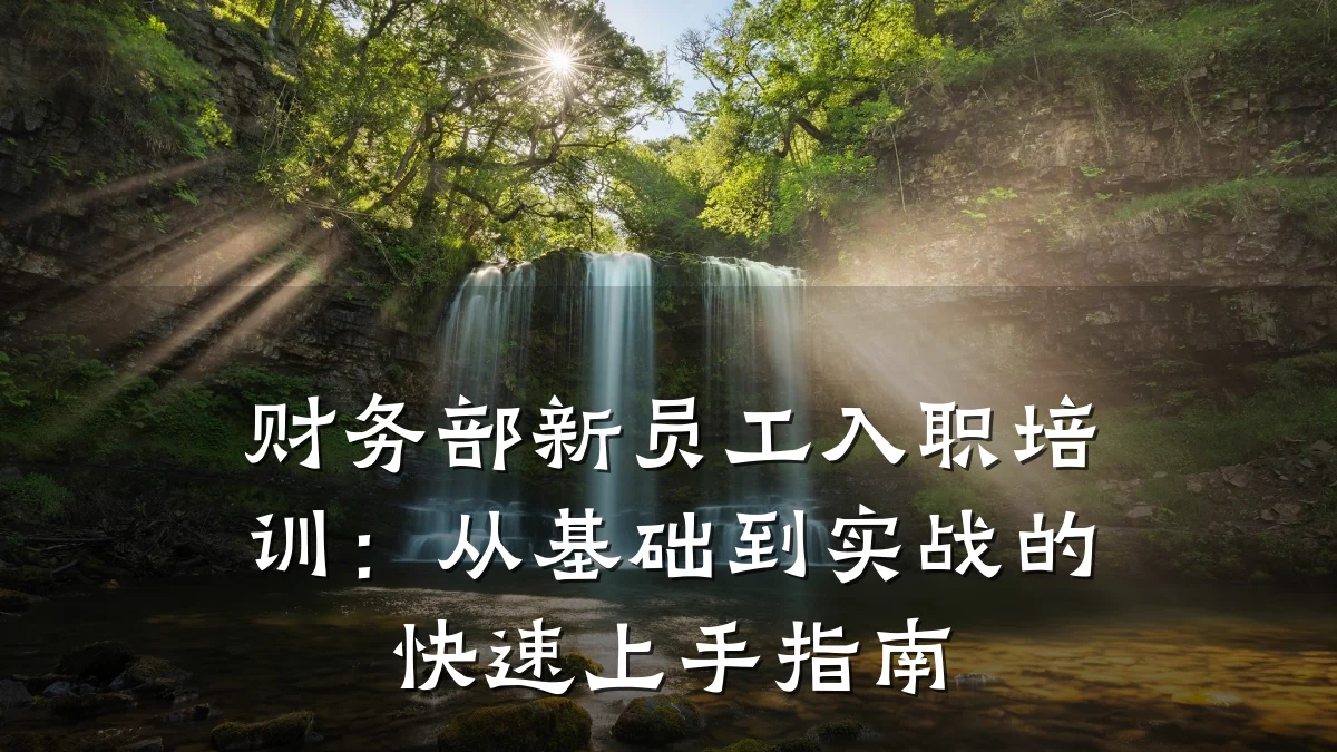 财务部新员工入职培训:从基础到实战的快速上手指南