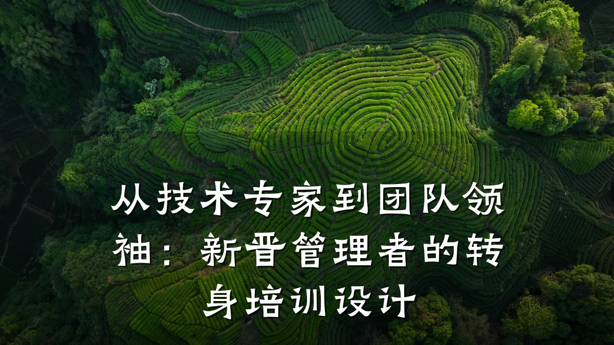 从技术专家到团队领袖:新晋管理者的转身培训设计