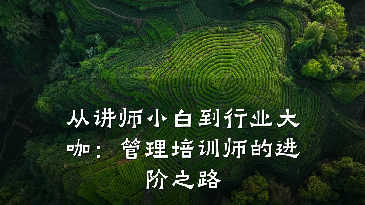 从讲师小白到行业大咖:管理培训师的进阶之路