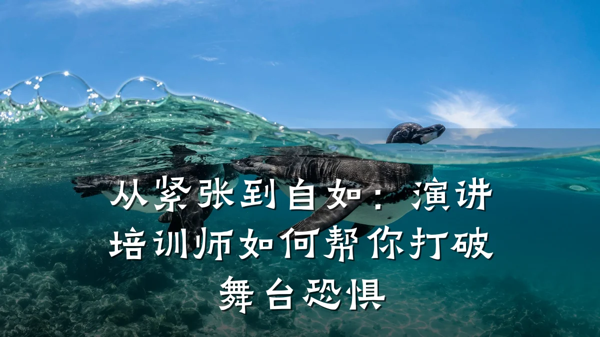 从紧张到自如:演讲培训师如何帮你打破舞台恐惧