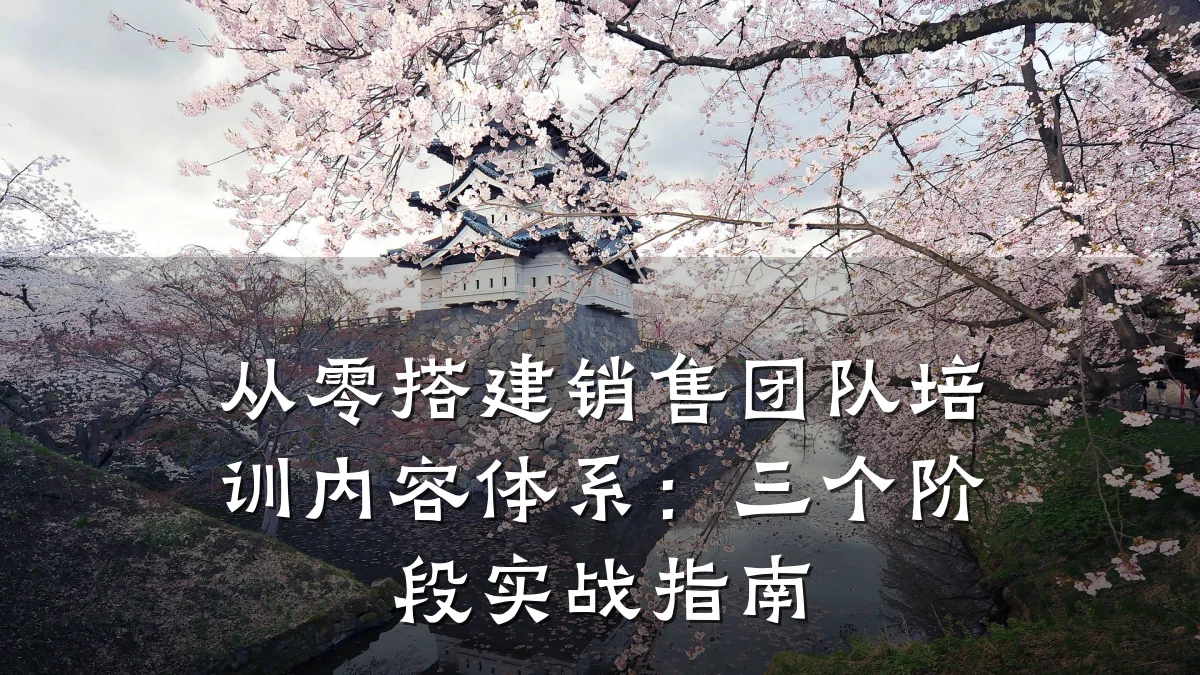 从零搭建销售团队培训内容体系:三个阶段实战指南