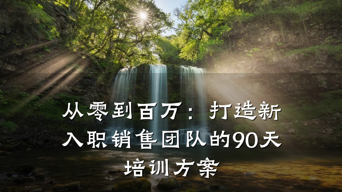 从零到百万:打造新入职销售团队的90天培训方案