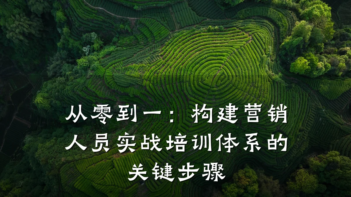 从零到一:构建营销人员实战培训体系的关键步骤