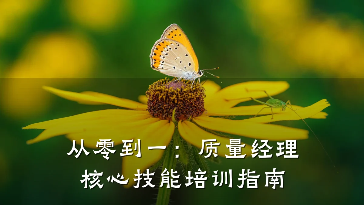 从零到一:质量经理核心技能培训指南