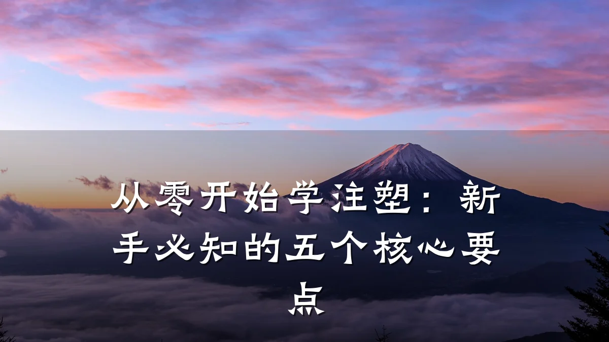 从零开始学注塑:新手必知的五个核心要点