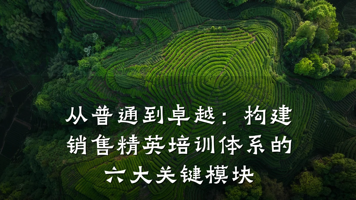 从普通到卓越:构建销售精英培训体系的六大关键模块
