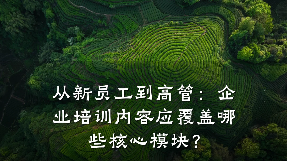 从新员工到高管:企业培训内容应覆盖哪些核心模块?