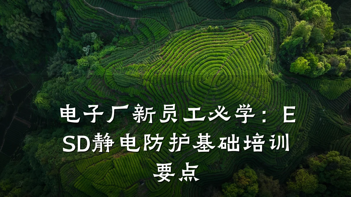 电子厂新员工必学:ESD静电防护基础培训要点
