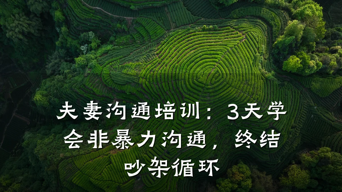夫妻沟通培训:3天学会非暴力沟通,终结吵架循环