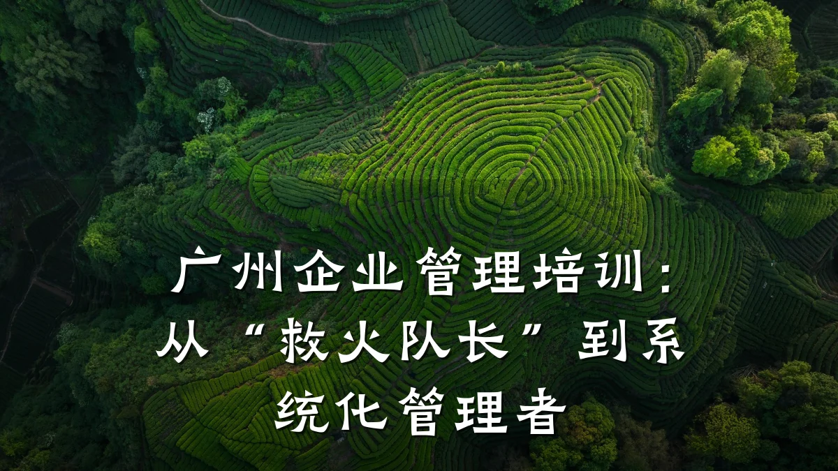 广州企业管理培训:从“救火队长”到系统化管理者