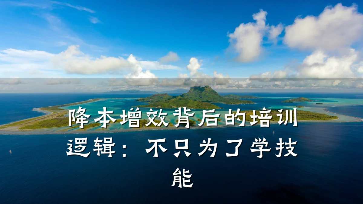 降本增效背后的培训逻辑:不只为了学技能