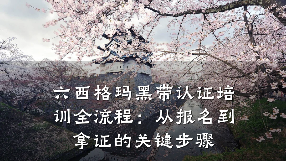 六西格玛黑带认证培训全流程:从报名到拿证的关键步骤