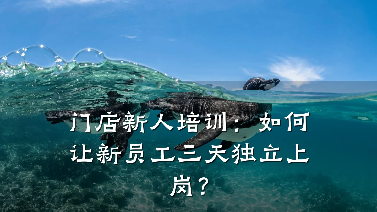 门店新人培训:如何让新员工三天独立上岗?