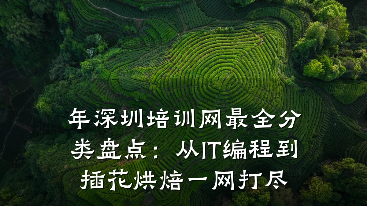 年深圳培训网最全分类盘点:从IT编程到插花烘焙一网打尽