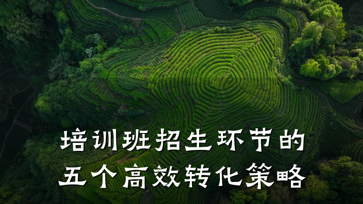 培训班招生环节的五个高效转化策略