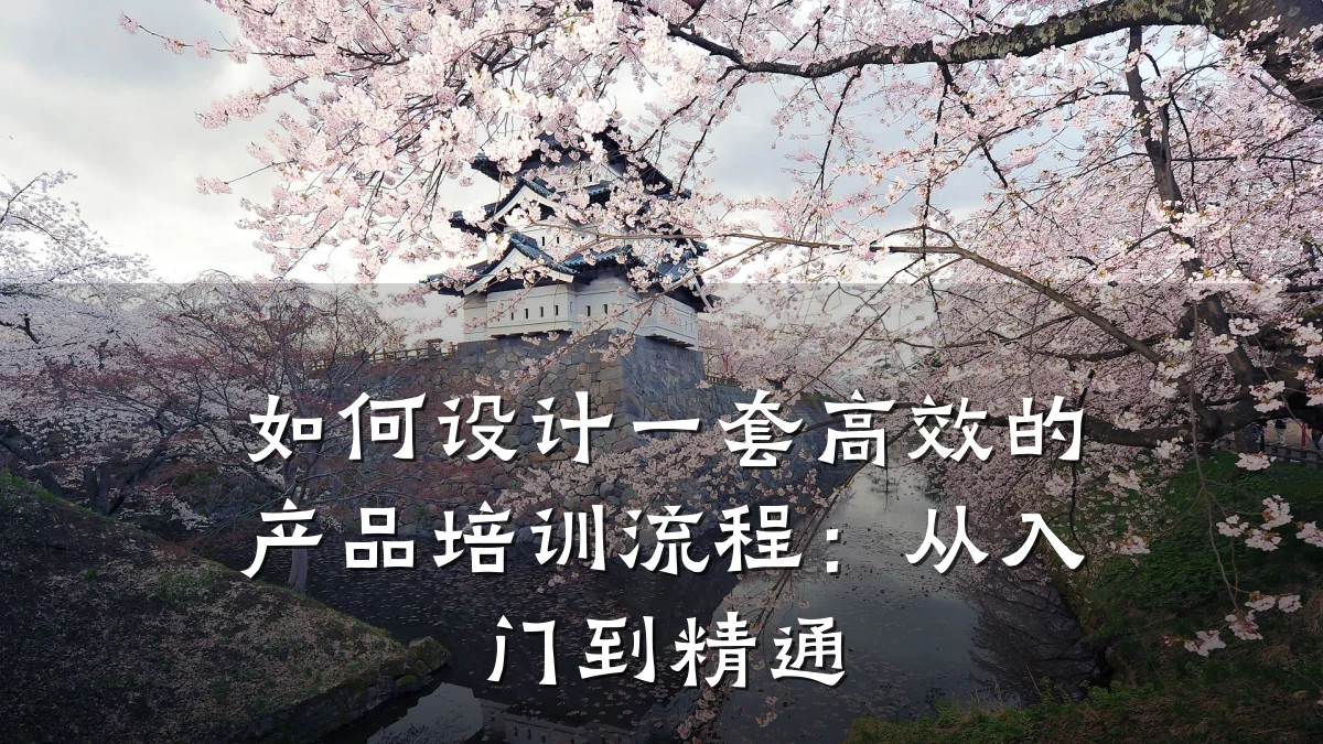 如何设计一套高效的产品培训流程:从入门到精通