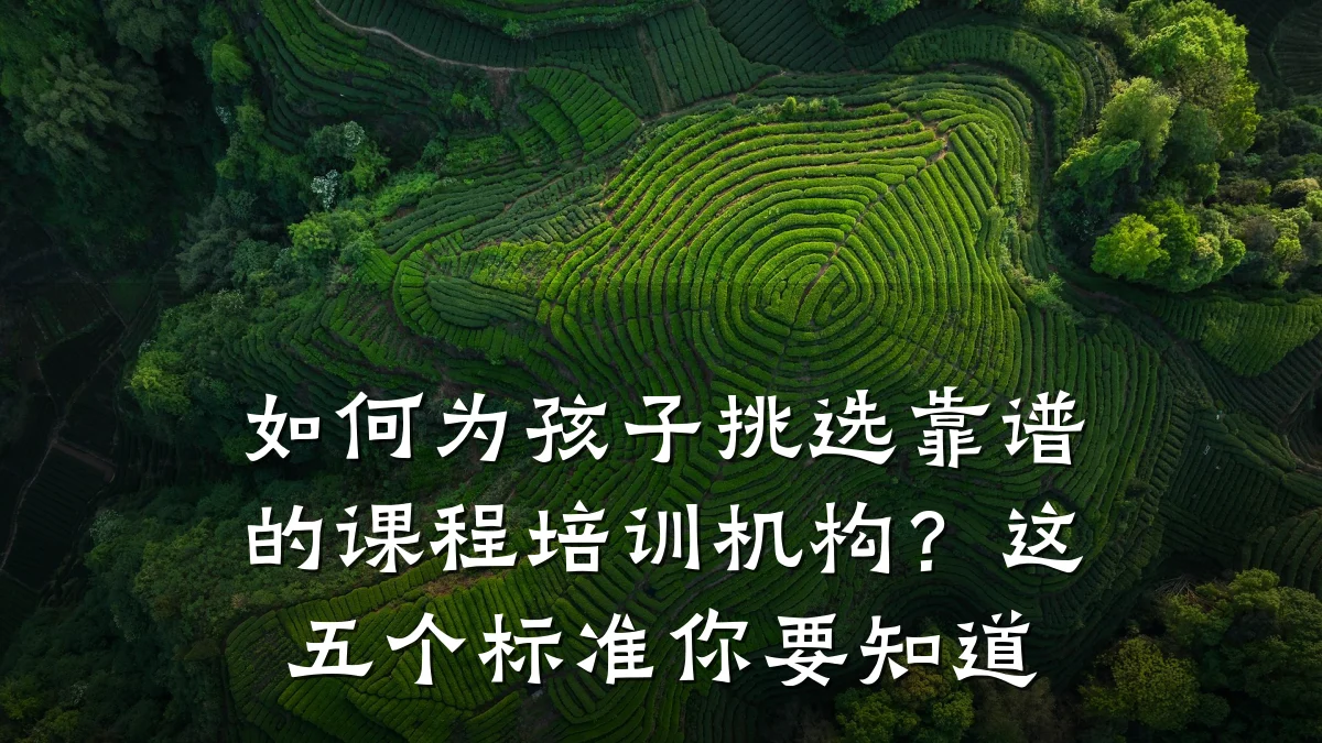 如何为孩子挑选靠谱的课程培训机构?这五个标准你要知道