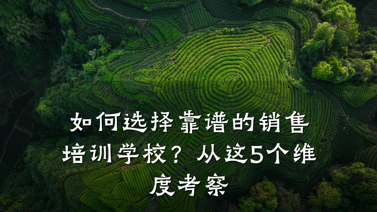 如何选择靠谱的销售培训学校?从这5个维度考察