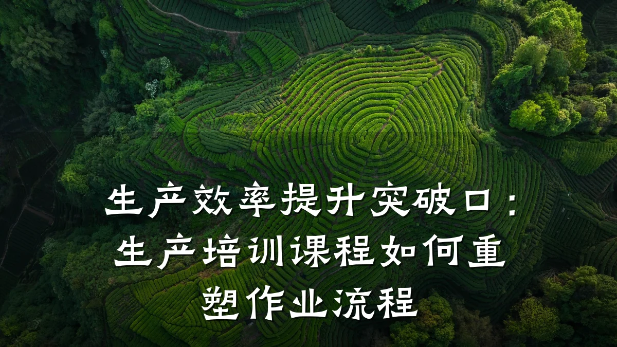 生产效率提升突破口:生产培训课程如何重塑作业流程