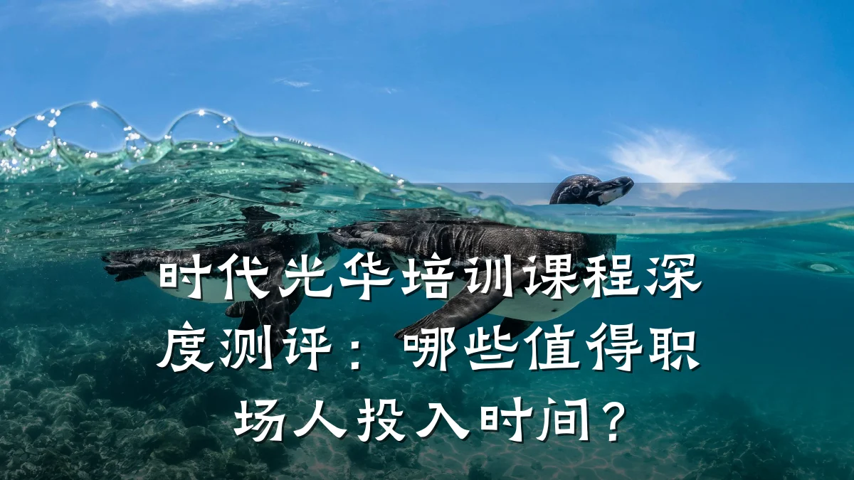 时代光华培训课程深度测评:哪些值得职场人投入时间?