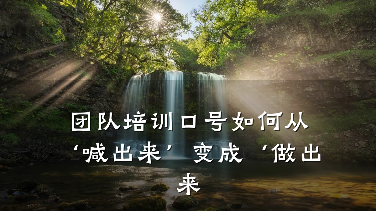 团队培训口号如何从‘喊出来’变成‘做出来