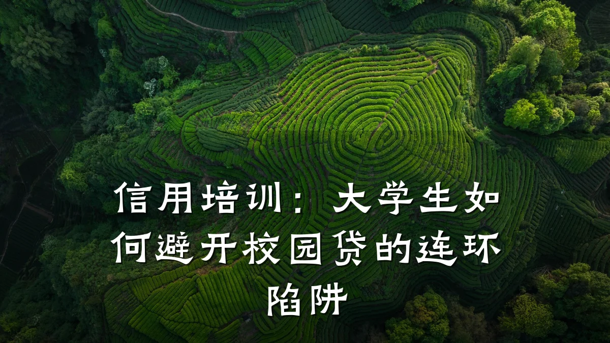 信用培训:大学生如何避开校园贷的连环陷阱