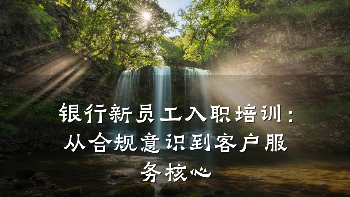 银行新员工入职培训:从合规意识到客户服务核心