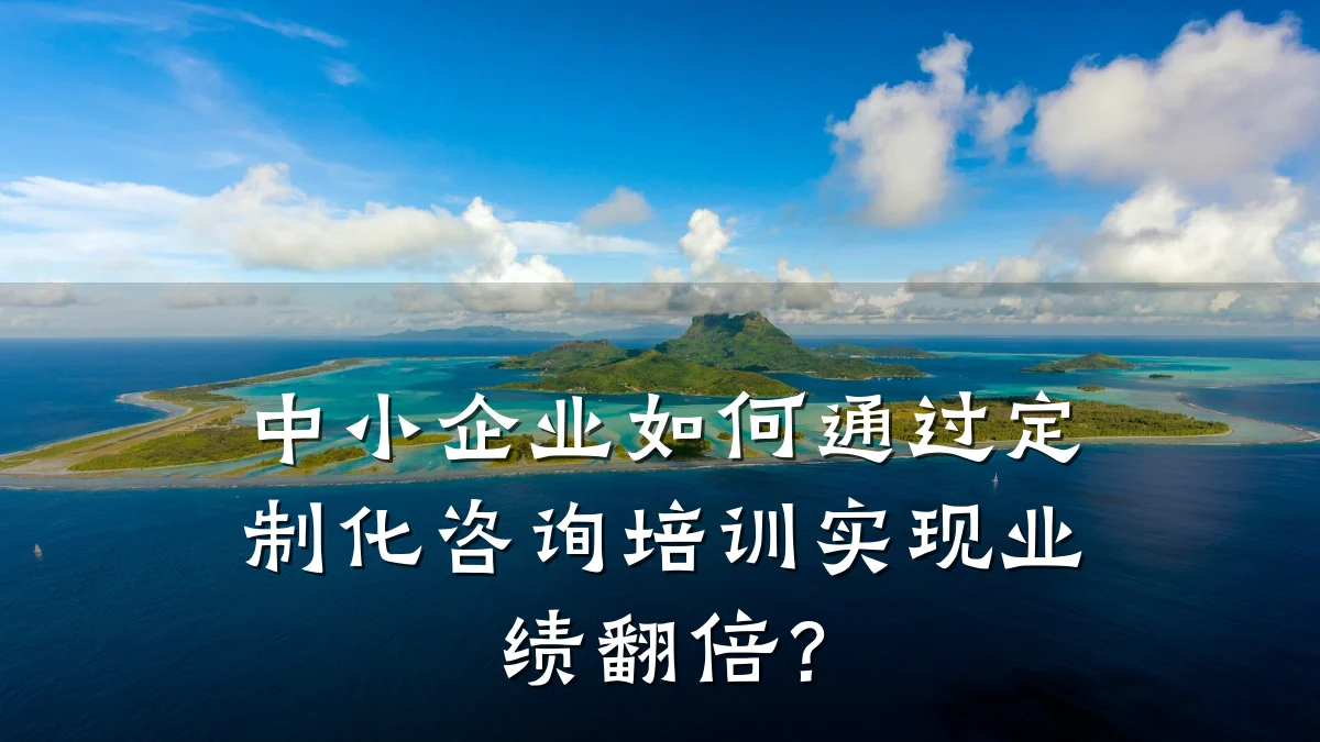 中小企业如何通过定制化咨询培训实现业绩翻倍?