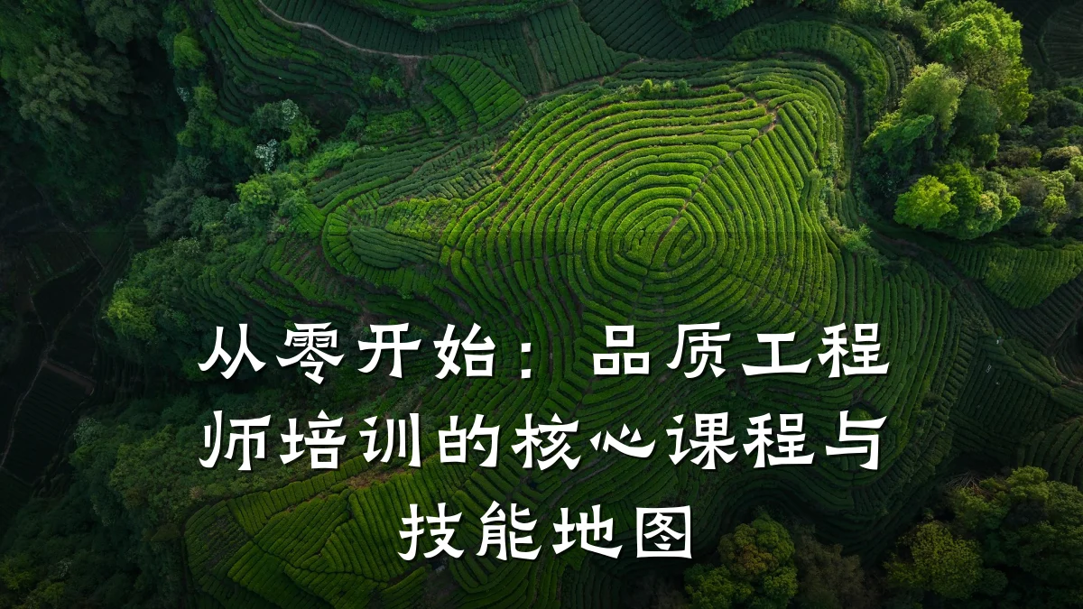 从零开始:品质工程师培训的核心课程与技能地图