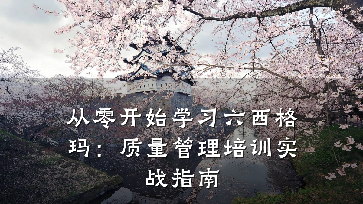 从零开始学习六西格玛:质量管理培训实战指南