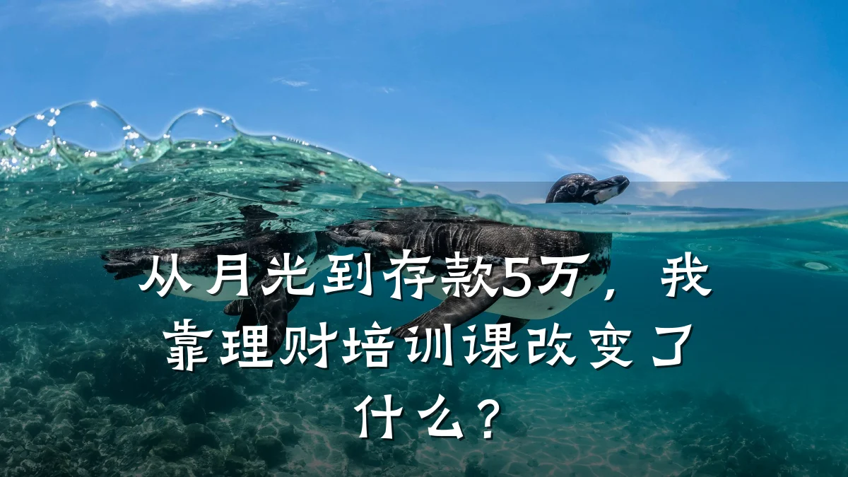 从月光到存款5万,我靠理财培训课改变了什么?