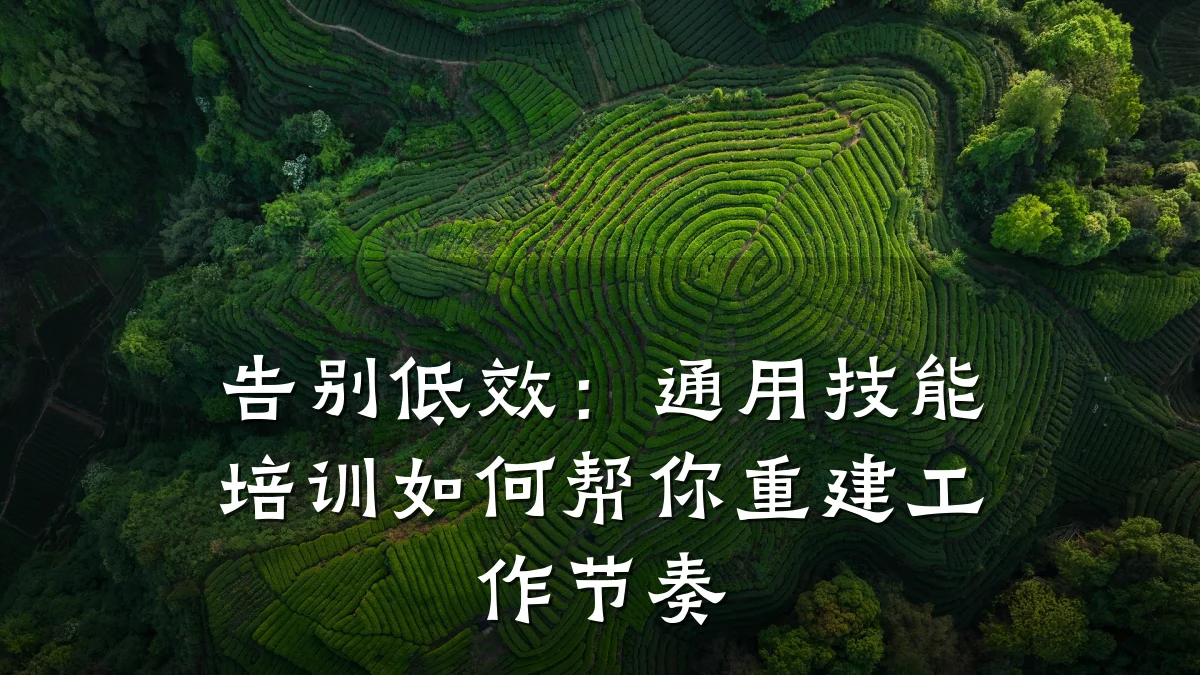 告别低效:通用技能培训如何帮你重建工作节奏