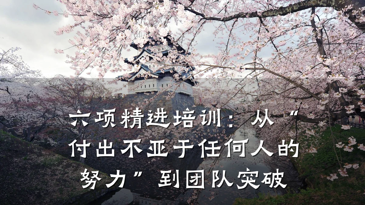 六项精进培训:从“付出不亚于任何人的努力”到团队突破