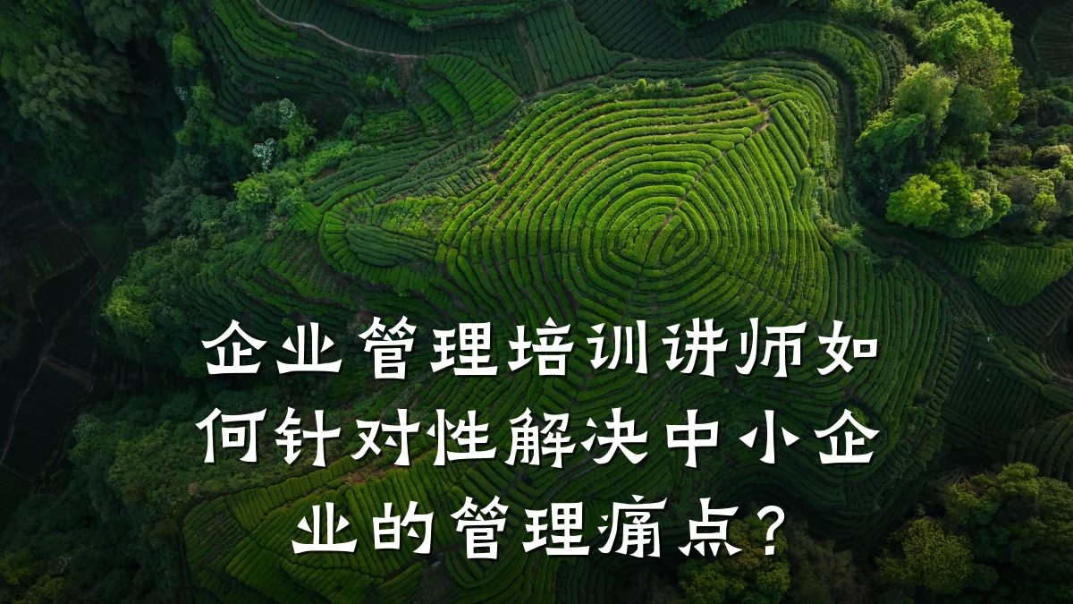 企业管理培训讲师如何针对性解决中小企业的管理痛点?