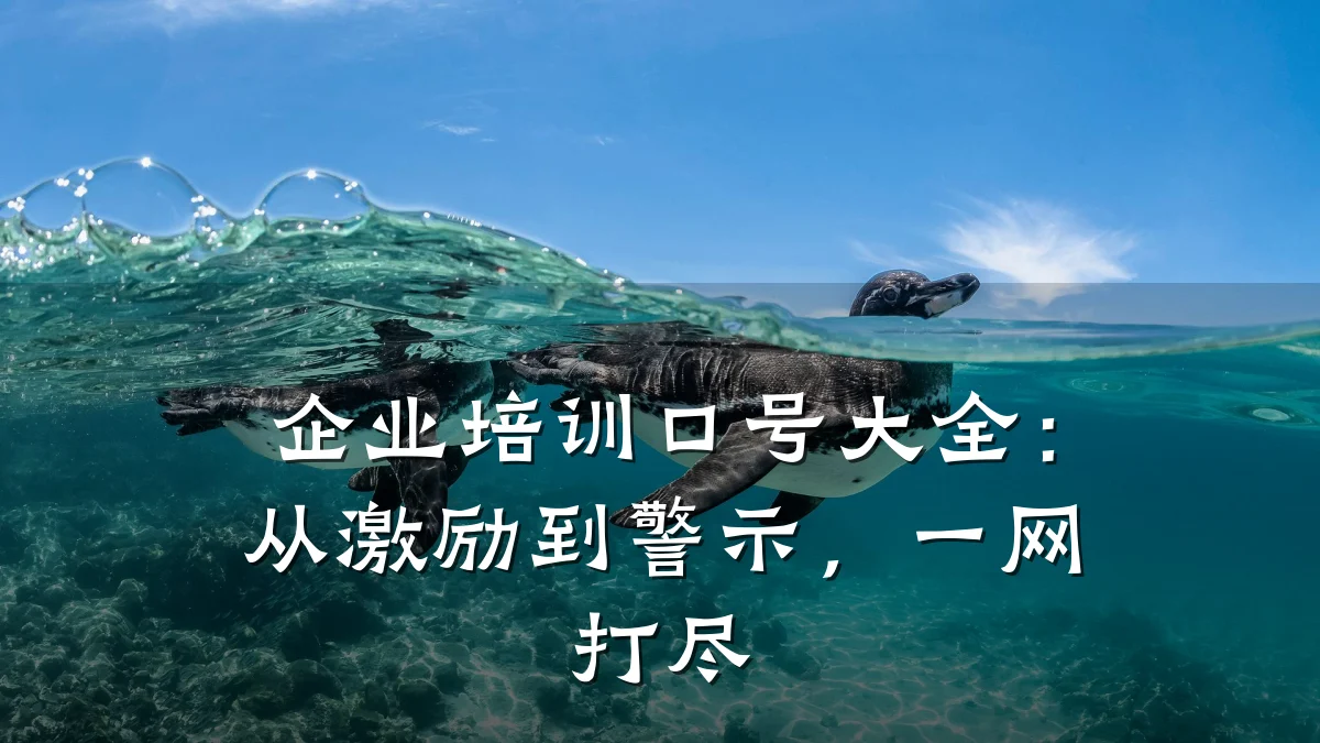 企业培训口号大全:从激励到警示,一网打尽