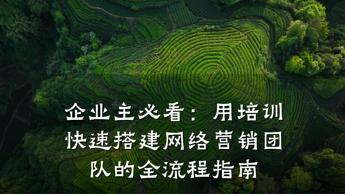 企业主必看:用培训快速搭建网络营销团队的全流程指南