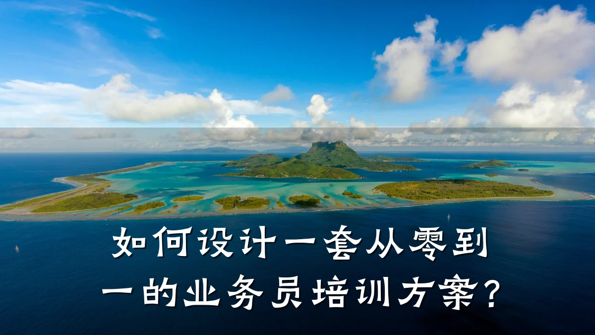 如何设计一套从零到一的业务员培训方案?