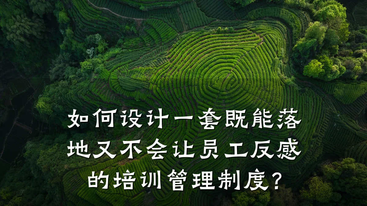 如何设计一套既能落地又不会让员工反感的培训管理制度?