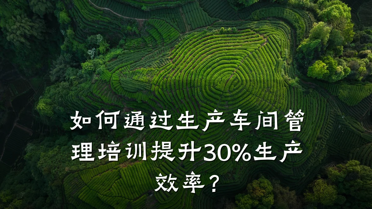 如何通过生产车间管理培训提升30%生产效率?