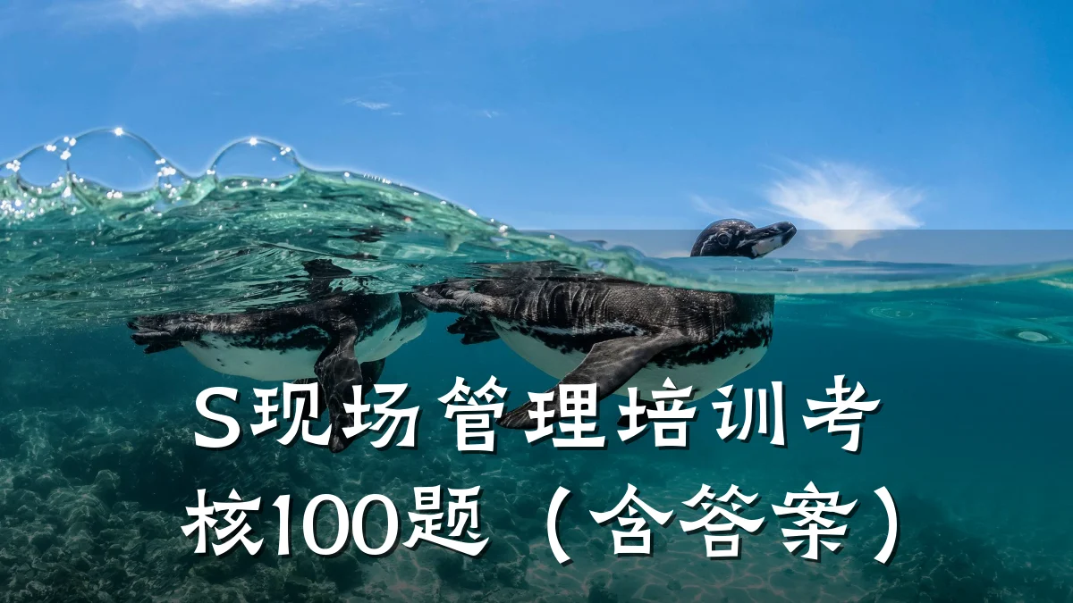 S现场管理培训考核100题(含答案)