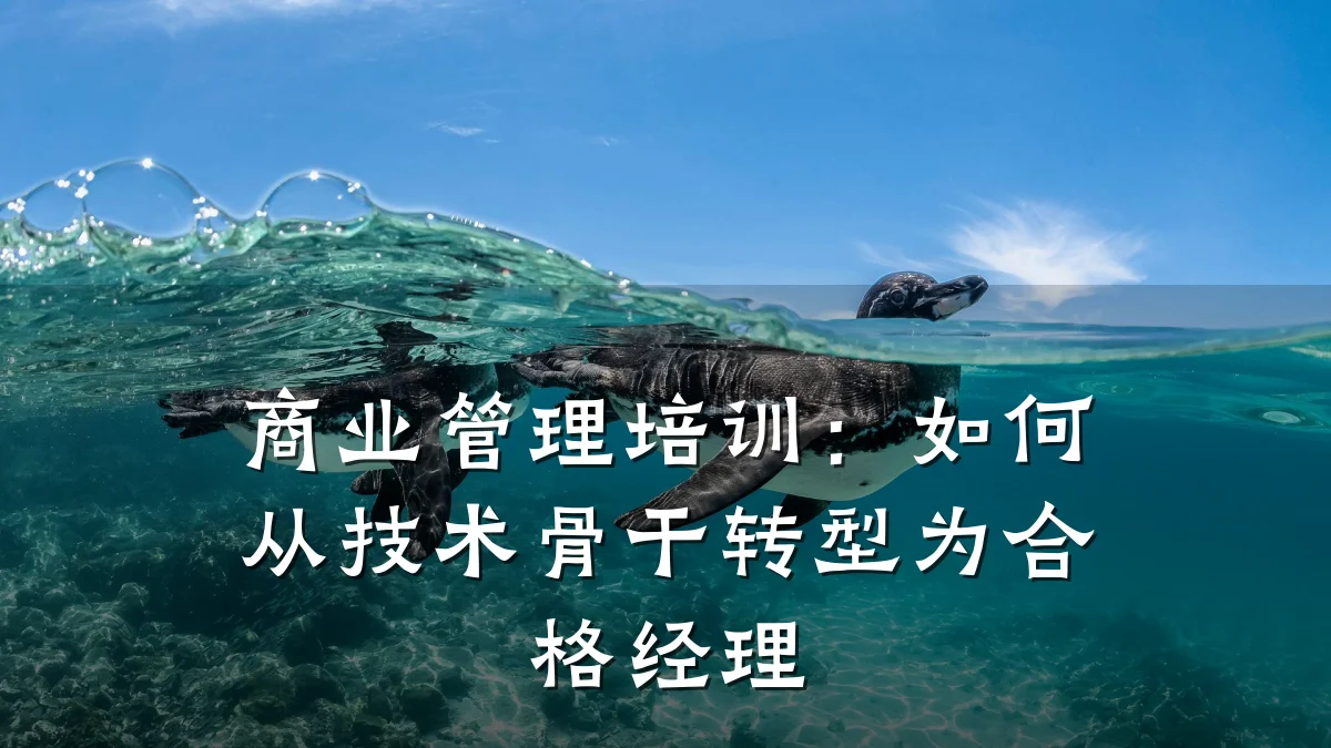 商业管理培训:如何从技术骨干转型为合格经理