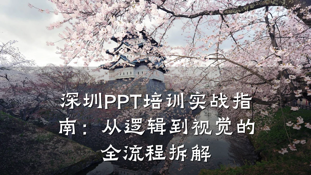 深圳PPT培训实战指南:从逻辑到视觉的全流程拆解