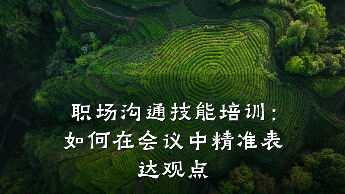 职场沟通技能培训:如何在会议中精准表达观点